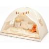 Gorich Twin Bed Tent for Kids, Indoor Privacy Toddler Sleeping Canopy with Mesh Window, Fits Bunk or Floor Bed, Includes Star Lights & Tassels, Cozy Playhouse for Boys Girls Birthday(Cream)
