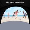 Gorich Beach Tent Sun Shelter with UPF50+ UV Protection for 1-2/3/4-5/6-7 Person, Lightweight & Portable Beach Shade Canopy with 2 Zippered Doors, Easy Setup Family Beach Umbrella(Dark Shelter-Skyblue)