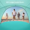 Gorich Beach Tent Sun Shelter with UPF50+ UV Protection for 1-2/3/4-5/6-7 Person, Lightweight & Portable Beach Shade Canopy with 2 Zippered Doors, Easy Setup Family Beach Umbrella(Turquoise)