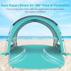 Gorich Beach Tent Sun Shelter with UPF50+ UV Protection for 1-2/3/4-5/6-7 Person, Lightweight & Portable Beach Shade Canopy with 2 Zippered Doors, Easy Setup Family Beach Umbrella(Turquoise)