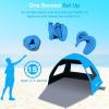 Gorich Easy Pop Up Beach Tent for 3-4 Person, UPF 50+ UV Protection Beach Umbrella Sun Shelter, Portable Lightweight Shade with Easy Foldable & Instant Setup(Dark Shelter-Skyblue)