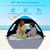Gorich Easy Pop Up Beach Tent for 3-4 Person, UPF 50+ UV Protection Beach Umbrella Sun Shelter, Portable Lightweight Shade with Easy Foldable & Instant Setup(Dark Shelter-Skyblue)