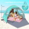 Gorich Easy Pop Up Beach Tent for 3-4 Person, UPF 50+ UV Protection Beach Umbrella Sun Shelter, Portable Lightweight Shade with Easy Foldable & Instant Setup(Turquoise)
