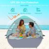 Gorich Easy Pop Up Beach Tent for 3-4 Person, UPF 50+ UV Protection Beach Umbrella Sun Shelter, Portable Lightweight Shade with Easy Foldable & Instant Setup(Turquoise)