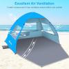 Gorich Easy Pop Up Beach Tent for 3-4 Person, UPF 50+ UV Protection Beach Umbrella Sun Shelter, Portable Lightweight Shade with Easy Foldable & Instant Setup(Skyblue)