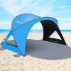 Gorich Beach Tent Sun Shelter with UPF50+ UV Protection for 1-2/3/4-5/6-7 Person, Lightweight & Portable Beach Shade Canopy with 2 Zippered Doors, Easy Setup Family Beach Umbrella(Dark Shelter-Skyblue)