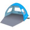 Gorich Easy Pop Up Beach Tent for 3-4 Person, UPF 50+ UV Protection Beach Umbrella Sun Shelter, Portable Lightweight Shade with Easy Foldable & Instant Setup(Skyblue)