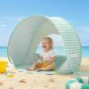 Gorich Pop Up Baby Beach Tent with UPF50+ UV Protection, Portable Toddler Sun Shelter with Mesh Ventilation, Lightweight & Foldable Play Shade Tent for Beach, Park & Backyard(Mint Green)