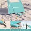 Gorich Beach Tent Sun Shelter with Canopy, Easy Setup UPF50+ UV Protection Sun Shade for 3-4/5-6/7-8 Person, Lightweight & Compact Beach Umbrella for Family Travel(Turquoise)