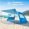 Gorich Beach Tent Sun Shelter with Canopy, Easy Setup UPF50+ UV Protection Sun Shade for 3-4/5-6/7-8 Person, Lightweight & Compact Beach Umbrella for Family Travel(Skyblue)